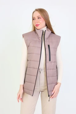 Купить эилет Эмбер на синтепоне со стежкой унисекс, однотонный капучино