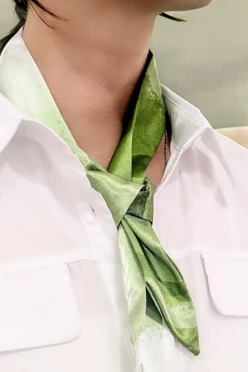 Шарф-платок Твилли двухслойный 5х90 см, с полной запечаткой#1