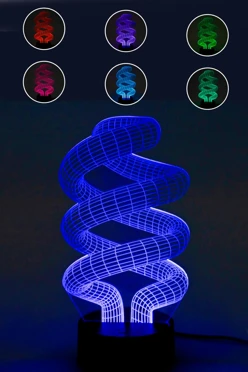 Основание с подсветкой для 3D светильника круглое пластик#1