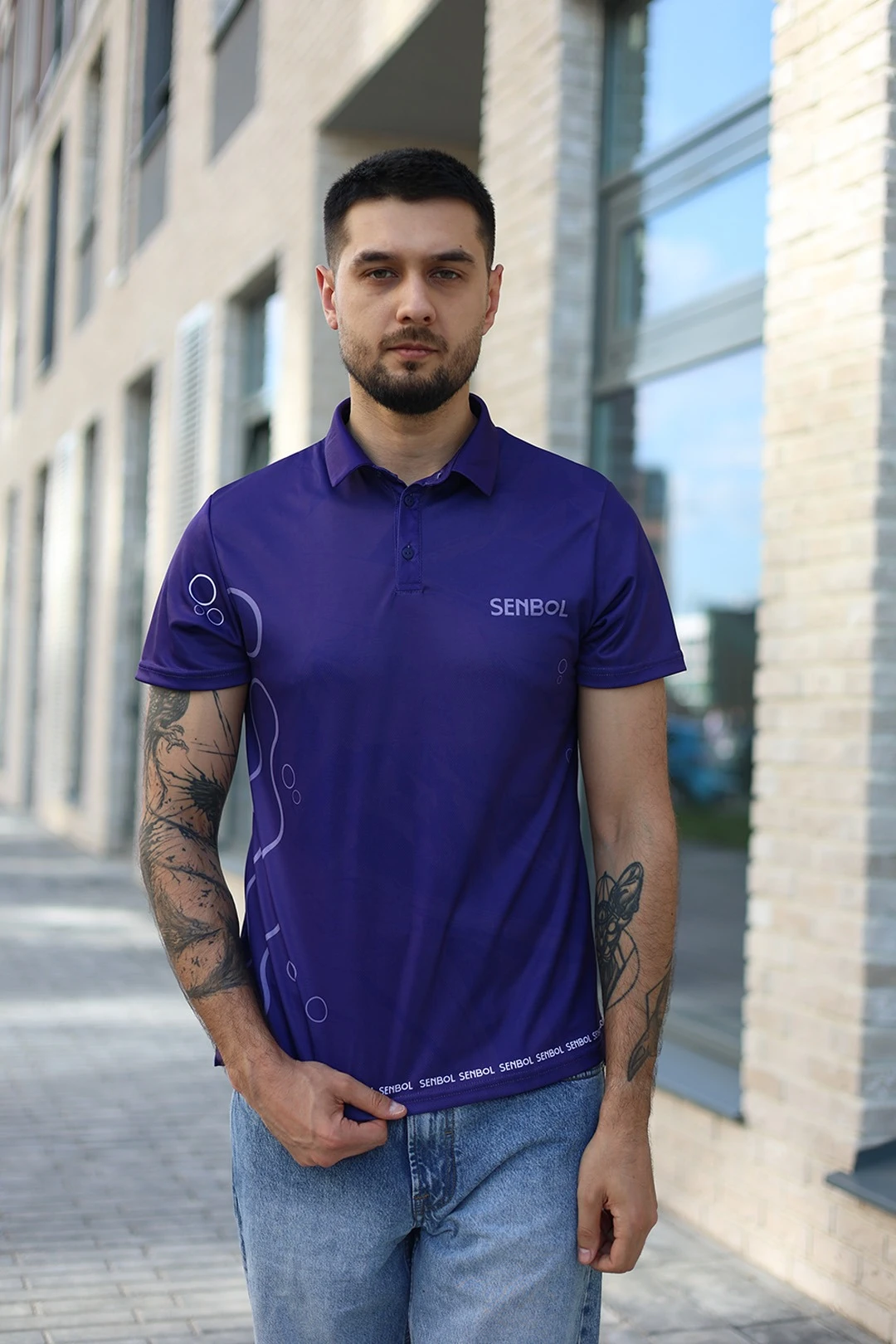 Купить поло Стар унисекс из ложной сетки с полной запечаткой "Senbol" Купить поло Стар унисекс из ложной сетки с полной запечаткой "Senbol"