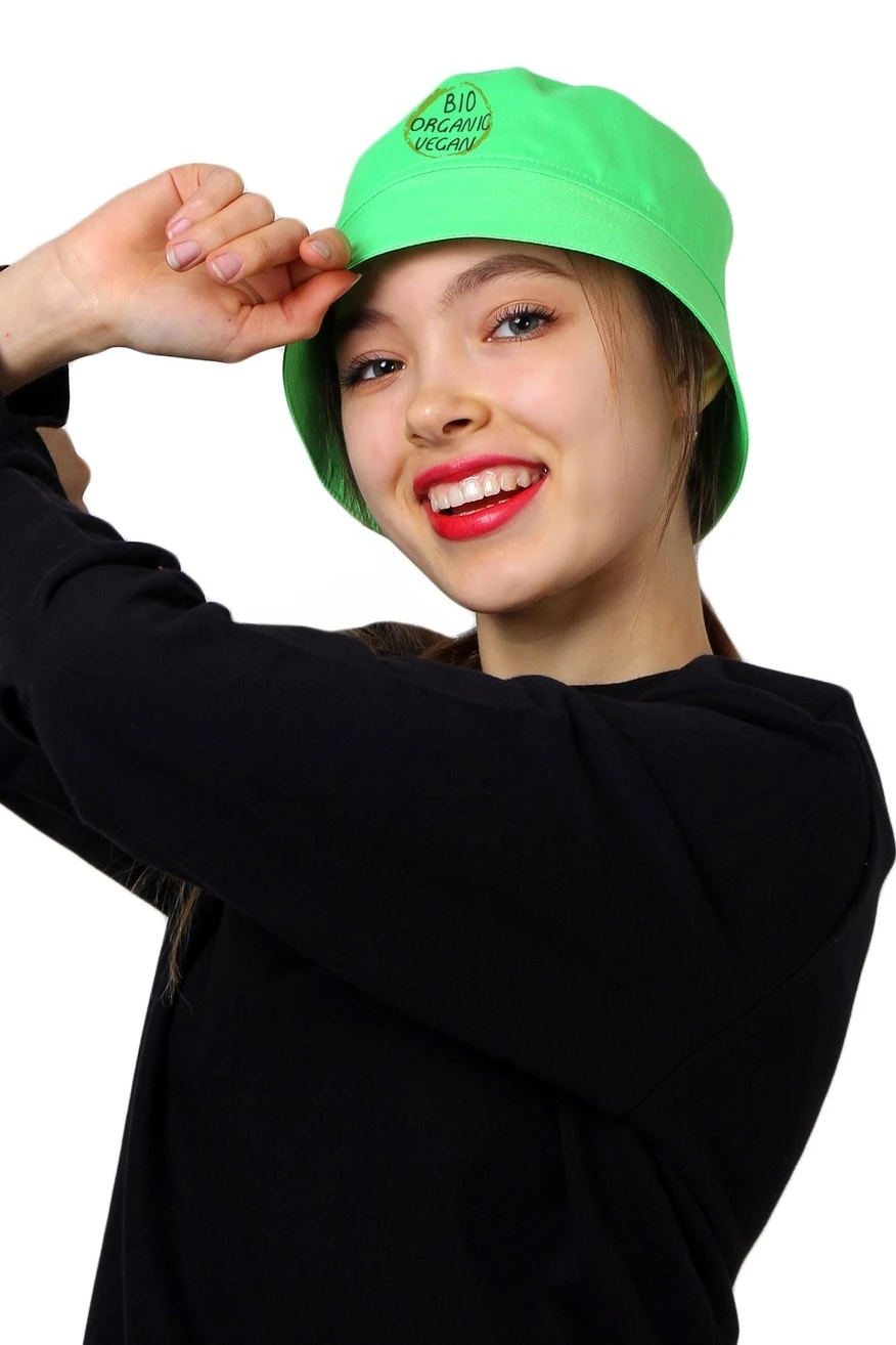 Панама Монако из греты с отстроченными полями, однотонная "Bio Organic"#2 Панама Монако из греты с отстроченными полями, однотонная "Bio Organic"#2