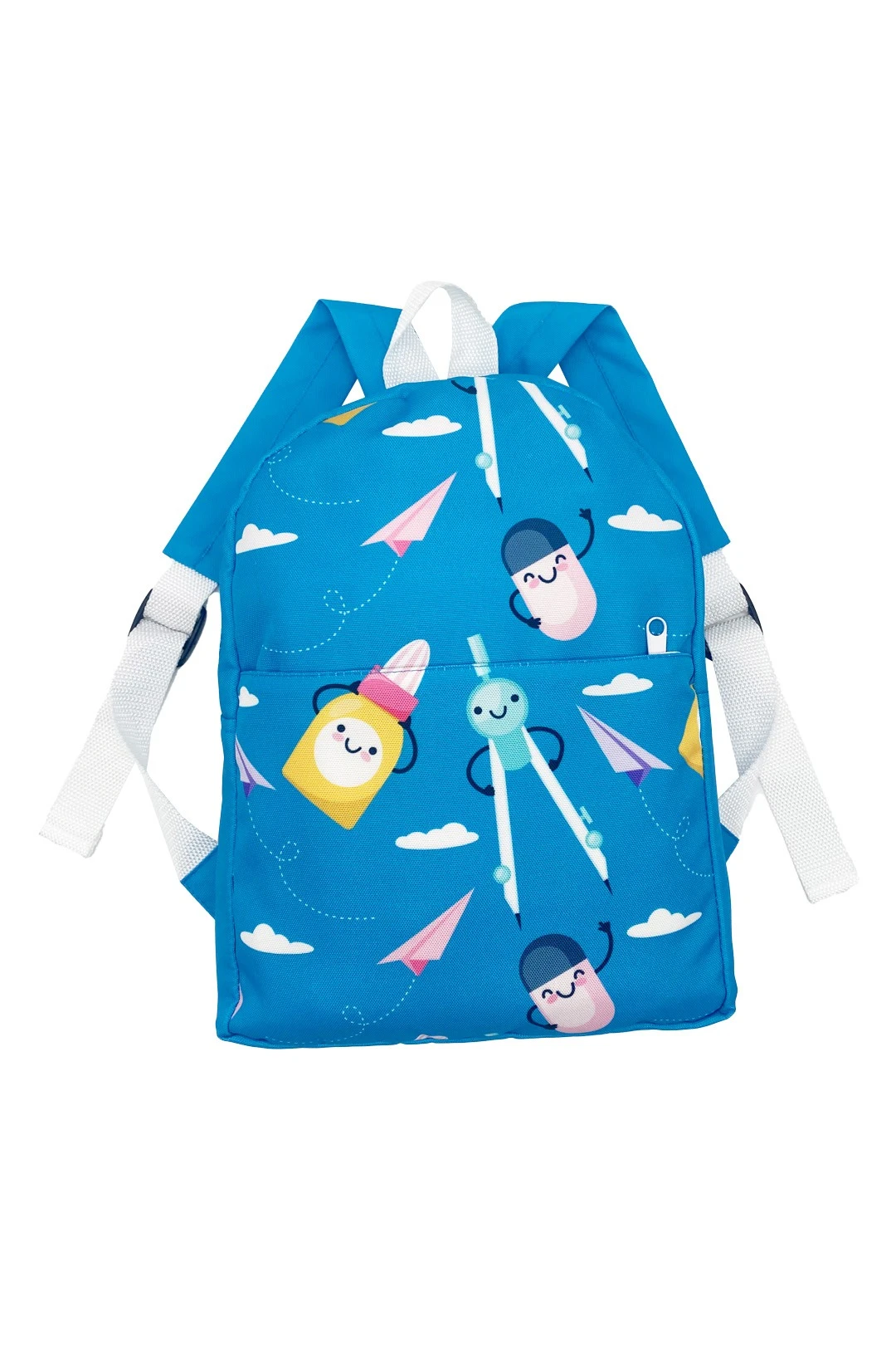 Рюкзак детский Дуо мягкой формы 25х33х7 см, с полной запечаткой "School supplies"#1 Рюкзак детский Дуо мягкой формы 25х33х7 см, с полной запечаткой "School supplies"#1