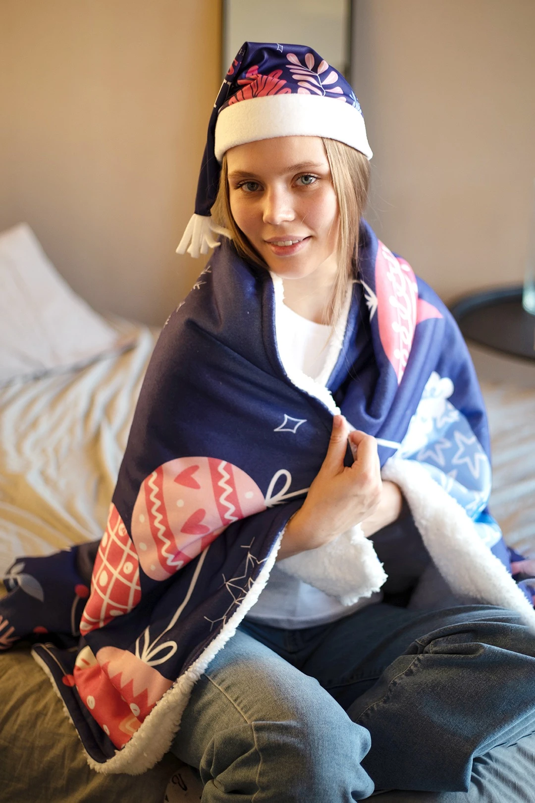 Купить плед Слипи флисовый 120х140 см (двухслойный), с принтом "Happy Christmas" Купить плед Слипи флисовый 120х140 см (двухслойный), с принтом "Happy Christmas"