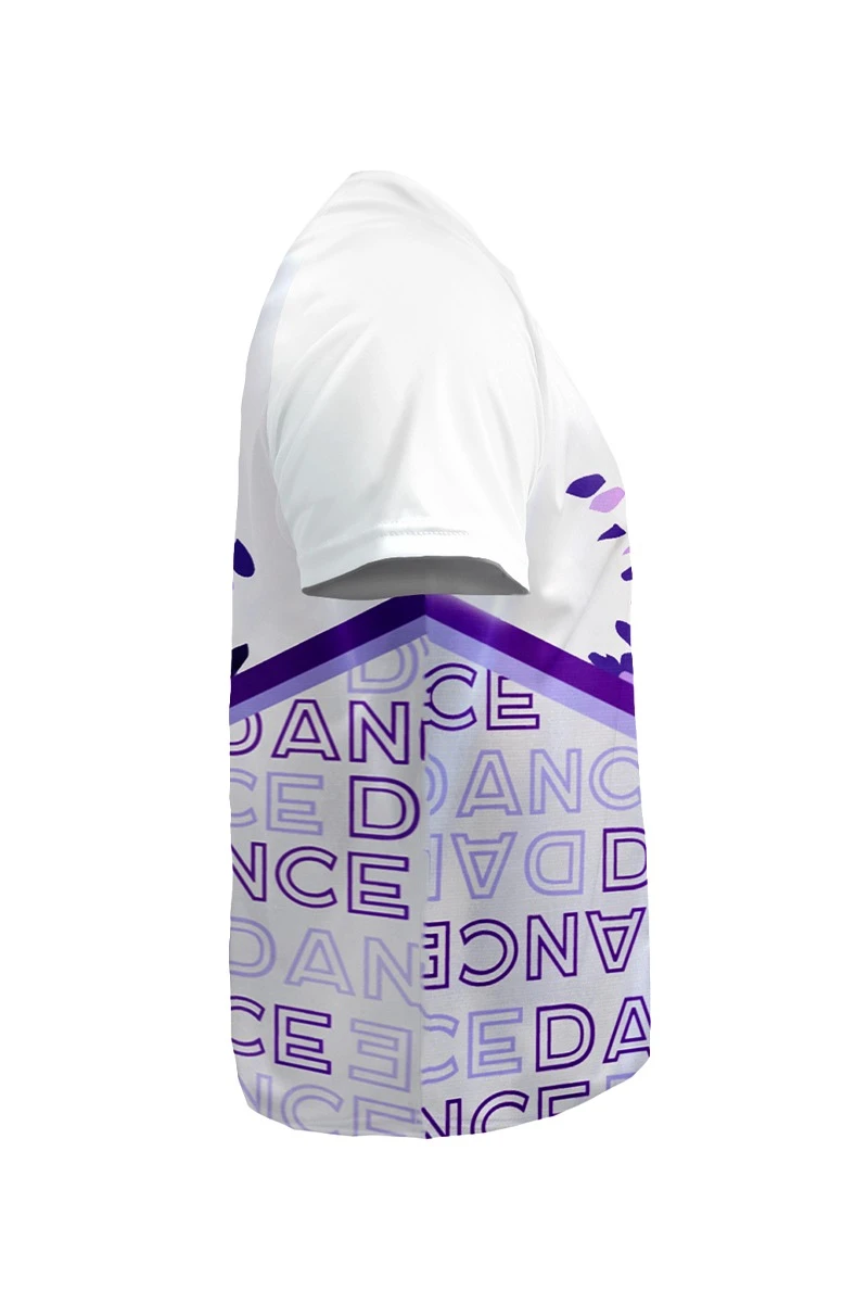 Футболка Спэйс V-ворот унисекс из ложной сетки с полной запечаткой "Dance"#2 Футболка Спэйс V-ворот унисекс из ложной сетки с полной запечаткой "Dance"#2