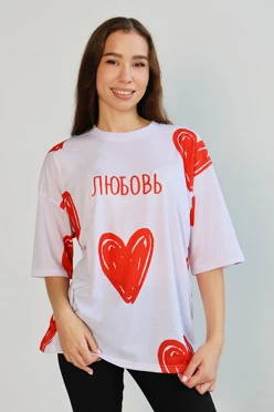 Купить футболку Макс оверсайз унисекс с принтом "Love"