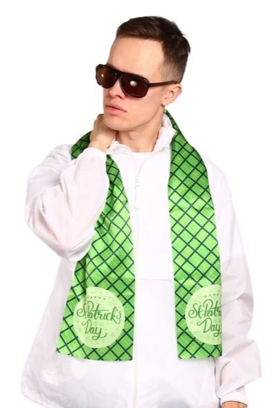 Шарф однослойный легкий 15х150 см, с полной запечаткой#4 Шарф однослойный легкий 15х150 см, с полной запечаткой#4