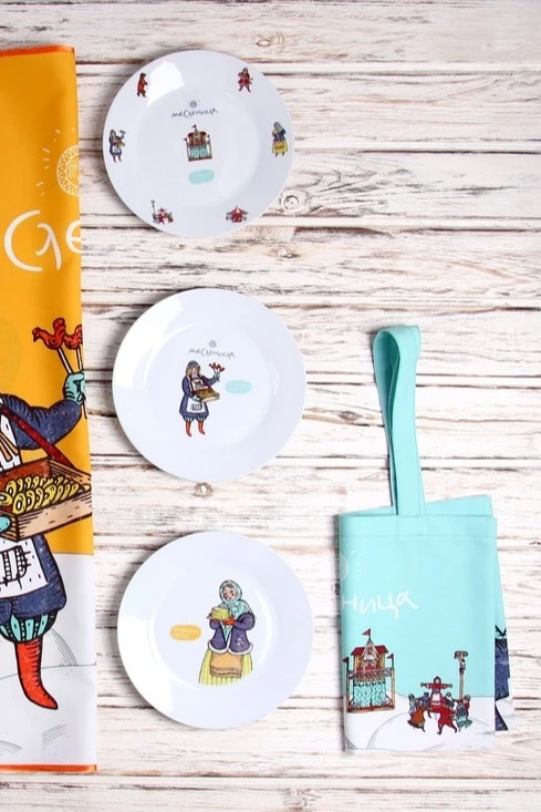 Сумка Лайт из габардина 40х30 см, печать с двух сторон "Shrovetide"#3