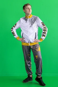 Купить спортивный костюм Стайлинг унисекс из футера с полной запечаткой