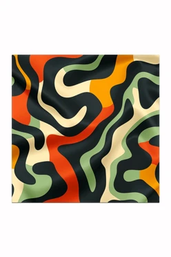 Купить платок Шанель 80х80 см, с полной запечаткой "Tiger color"