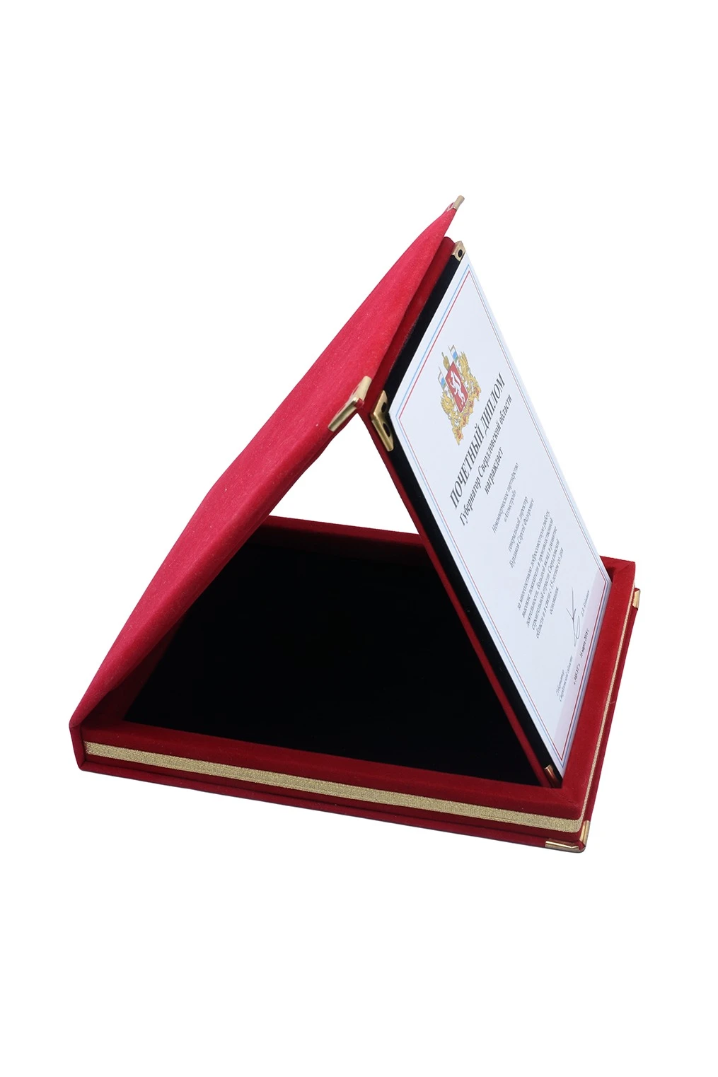 Настольная плакетка 15х20 см с футляром, красная#2