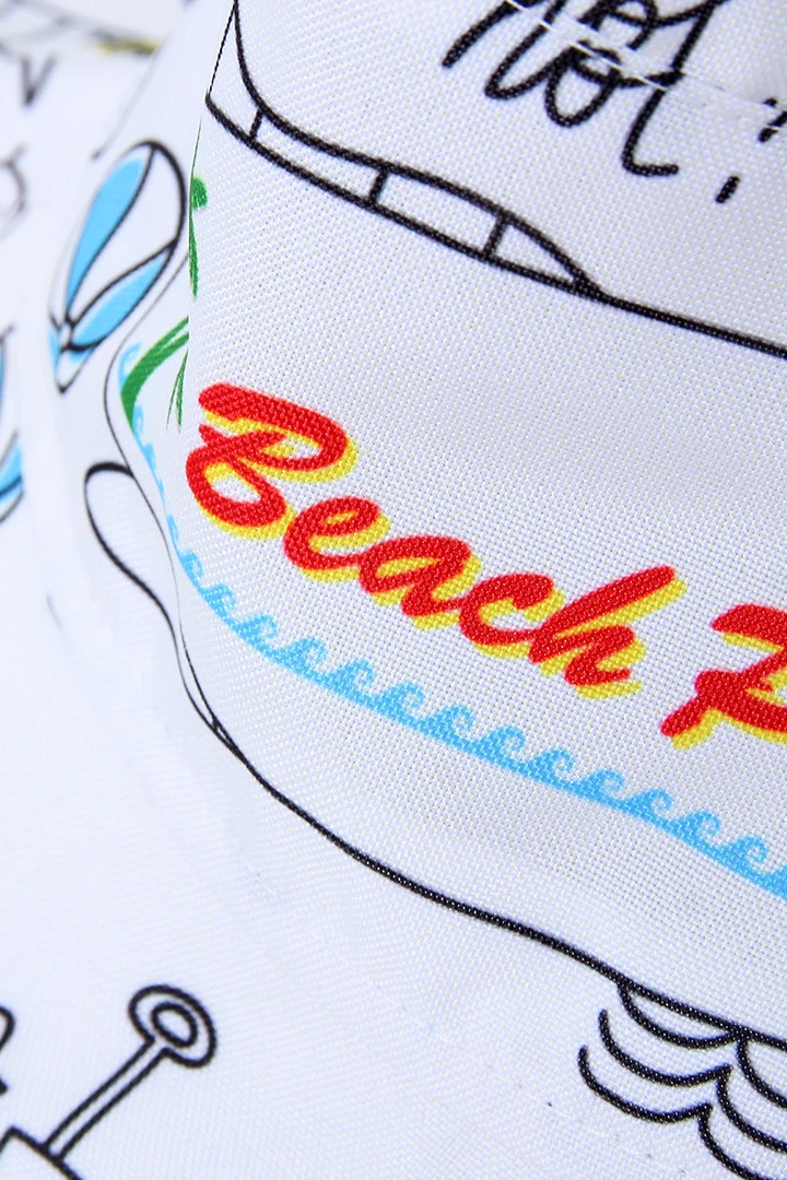 Панама Эквадор с широкими полями, с полной запечаткой "Beach Pub"#6 Панама Эквадор с широкими полями, с полной запечаткой "Beach Pub"#6