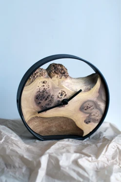 Настольные часы из дерева, D 20/25 см