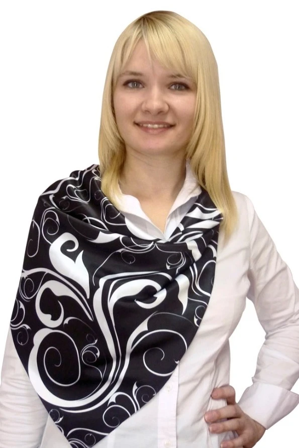 Платок Шанель 80х80 см, с полной запечаткой#2