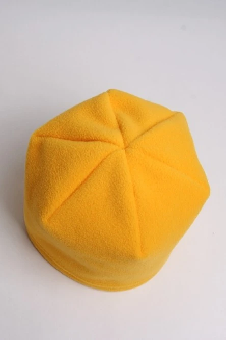 Шапка Вайт флисовая однослойная детская, однотонная желтая#3 Шапка Вайт флисовая однослойная детская, однотонная желтая#3