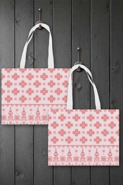 Купить сумку Тропикана из оксфорда 46х32х12 см, с принтом "Pink pattern"