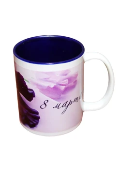 Кружка цветная внутри, с принтом "8 March"#1