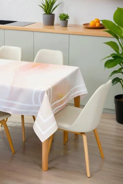 Купить скатерть квадратную 135х135 см, с полной запечаткой (полиэстер) "Latte"