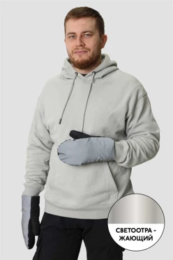 Купить варежки Люмос утепленные светоотражающие, однотонные