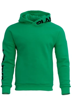 Купить худи Кинг из футера унисекс, однотонную зеленую