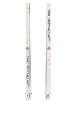 Купить ленту для бейджа репс ширина 1,5 см, с двумя карабинами-люкс, с печатью "Нестандартно"