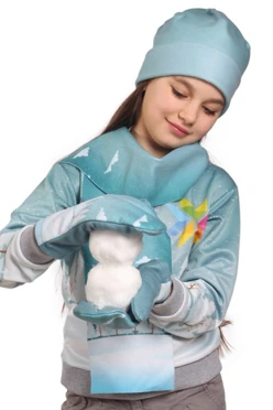 Купить варежки флисовые детские (с полной запечаткой)