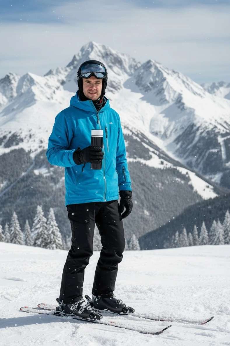 Купить термос Аква с датчиком температуры 500 мл, с нанесением