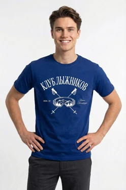 Купить футболку Ампир унисекс, однотонную "Ski Club"