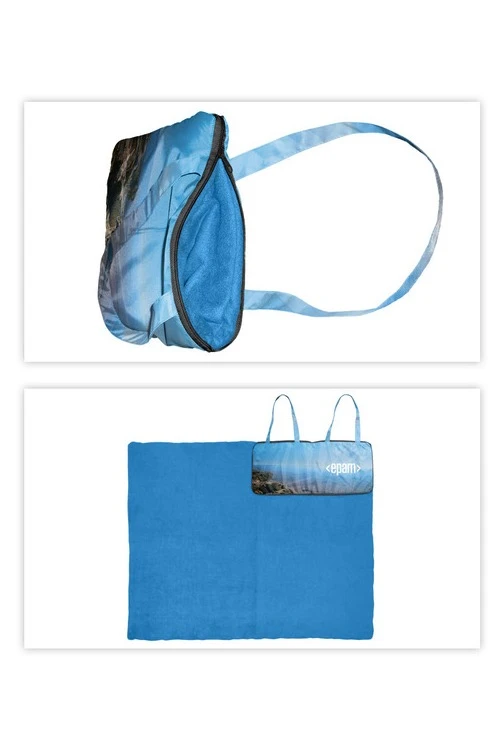 Плед Привал (в сумке из оксфорда) флисовый 155х170 см, однотонный#8