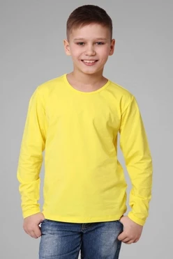 Купить лонгслив Атлетик Плюс детский лимонный