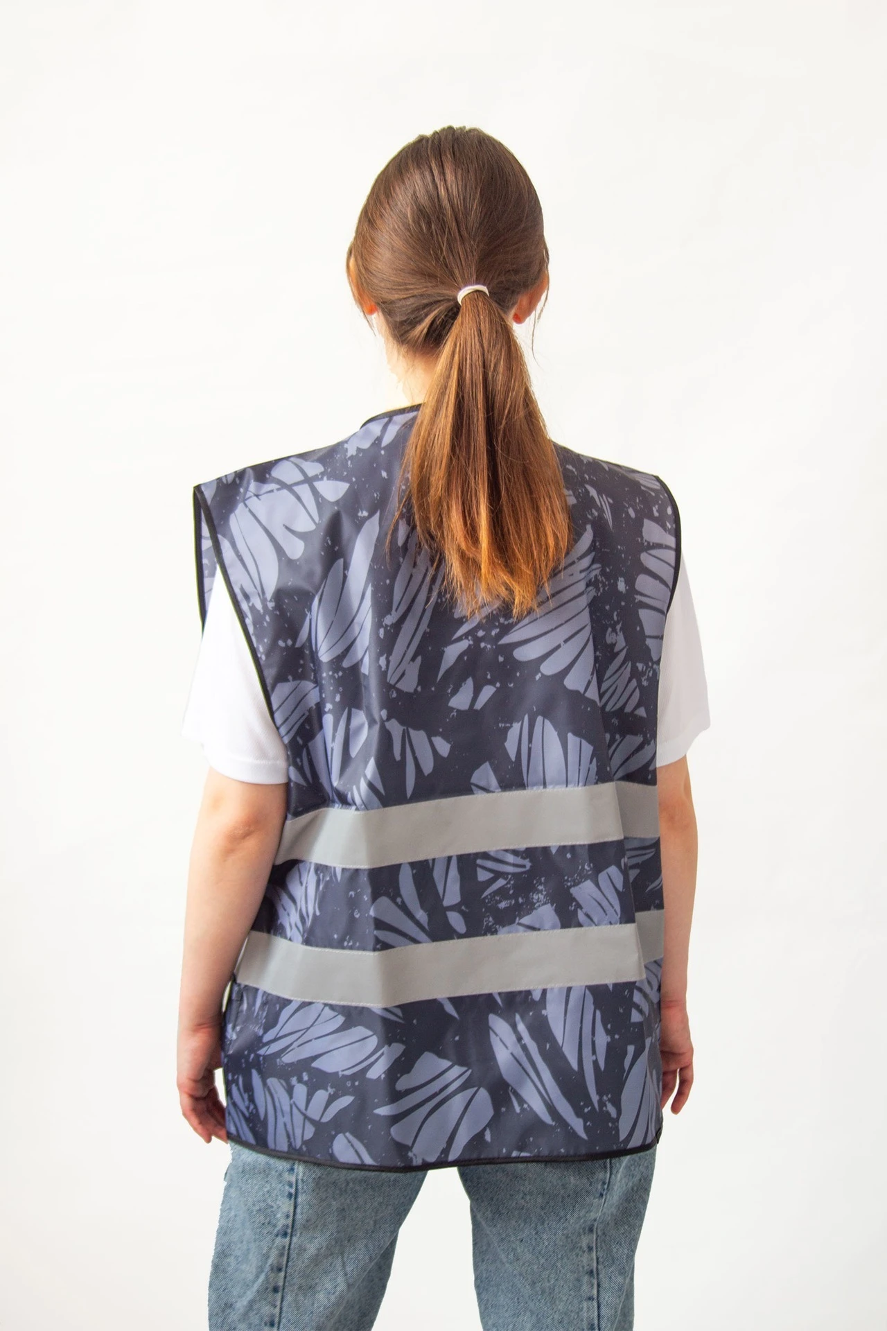 Жилет Эван со светоотражающей лентой унисекс, с полной запечаткой#10