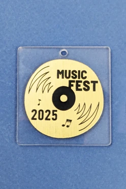 Медаль из акрила АК5069 Квадрат 50 мм с гравировкой#1