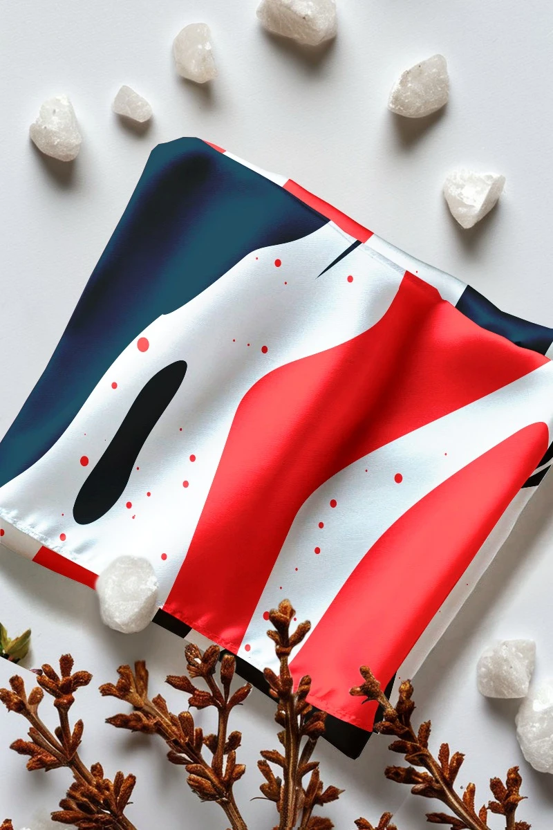 Купить платок Шанель 50х50 см, с полной запечаткой "Volkano"