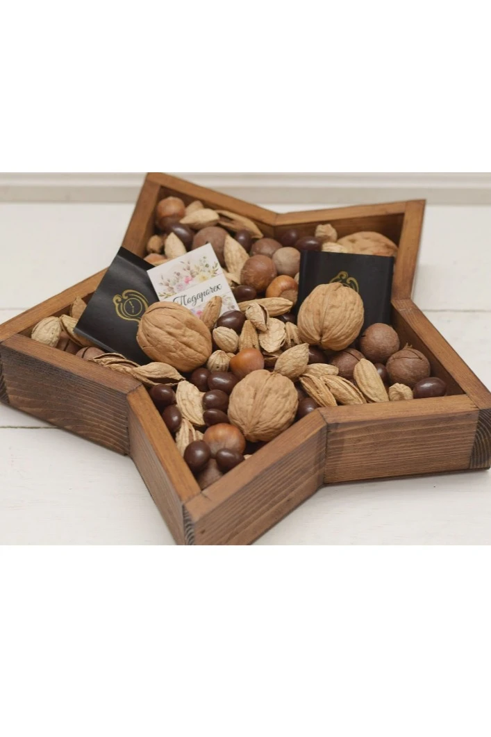 Деревянный ящик в форме звезды, 30см#1 Деревянный ящик в форме звезды, 30см#1