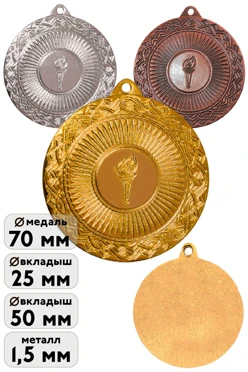 Купить Медаль металлическую МК359 70мм