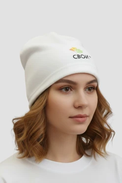 Купить шапку Руби флисовую однослойную взрослую, однотонную "Ours"