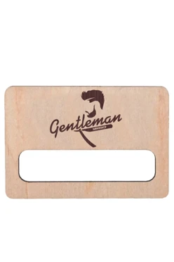 Бейдж из фанеры с гравировкой, 50х80 мм#1