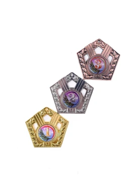 Медаль металлическая МК201 60мм с шильдом 25мм#1