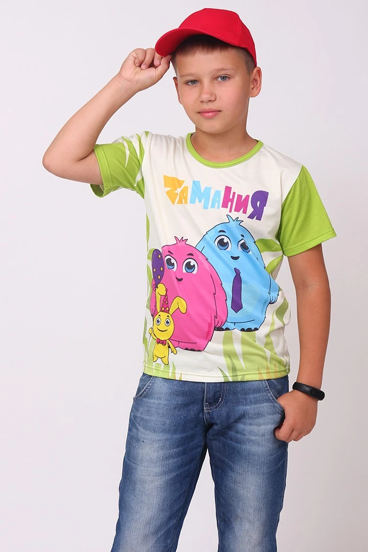 Футболка Гэлэкси детская из примы с полной запечаткой "Zamania"#1 Футболка Гэлэкси детская из примы с полной запечаткой "Zamania"#1