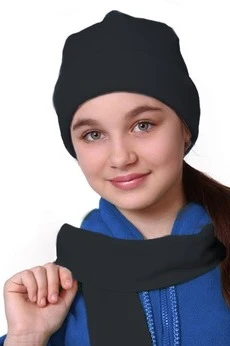 Купить шапку флисовую детскую черную