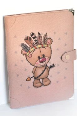 Органайзер для документов из фетра А5, с индивидуальным изображением, бежевый