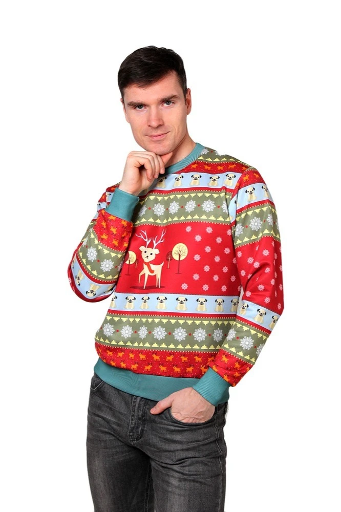 Купить свитшот унисекс "Новогодний" с полной запечаткой