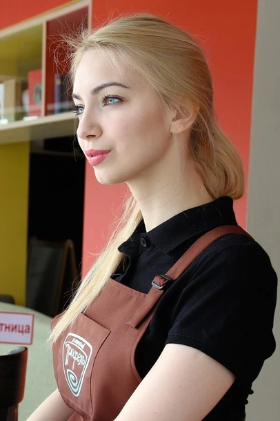 Фартук Хилтон из габардина, с полной запечаткой "Truffle"#1