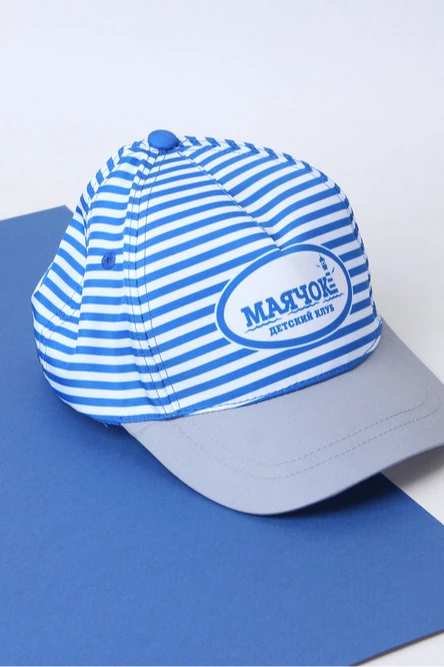Бейсболка Стандарт детская с полной запечаткой синяя полоска (полиэстер) "Beacon"#8 Бейсболка Стандарт детская с полной запечаткой синяя полоска (полиэстер) "Beacon"#8