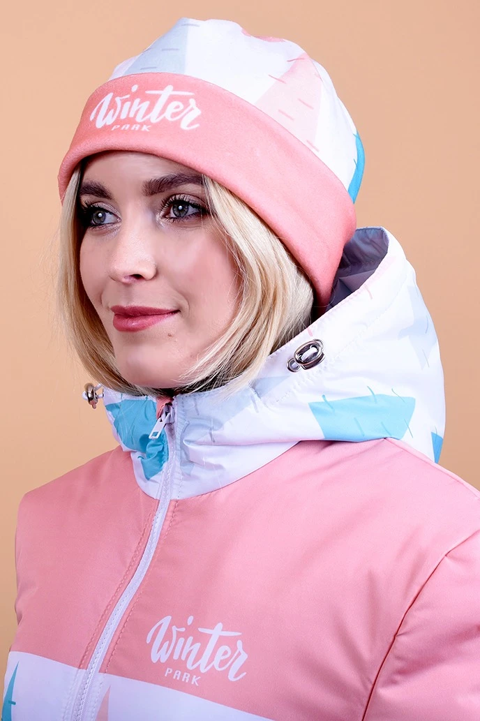 Куртка Норд с капюшоном на синтепоне унисекс, с полной запечаткой "Winter park"#3