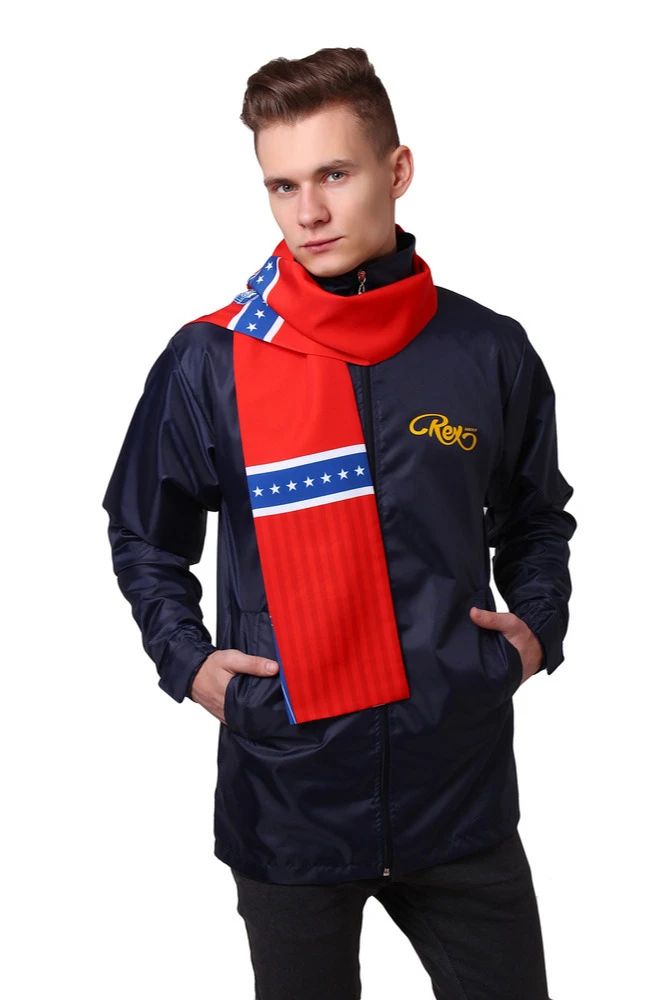 Шарф двухслойный легкий 15х130 см, с полной запечаткой "Tailgate party"#2