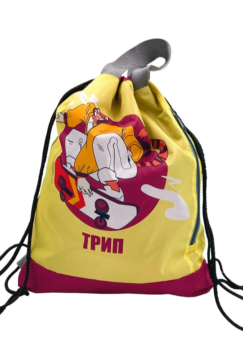 Купить рюкзак Трип на шнурке 35х40х8 см, с полной запечаткой