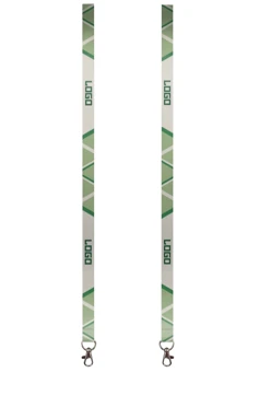 Купить ленту для бейджа атлас ширина 1,5 см, с карабином-люкс, с печатью "Logo"