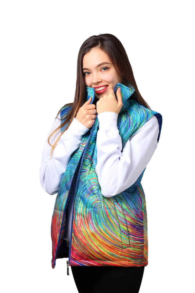 Купить жилет Портер с полной запечаткой "Волны"