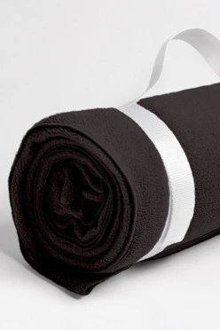 Купить черный плед Классик флисовый однотонный