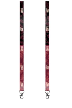 Купить ленту для бейджа репс ширина 2 см, с карабином-люкс, с печатью "Red fauna"